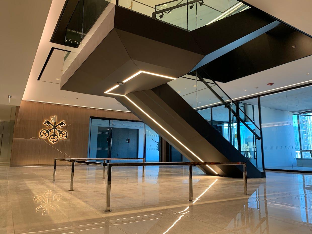 Lobby Feature Staircase